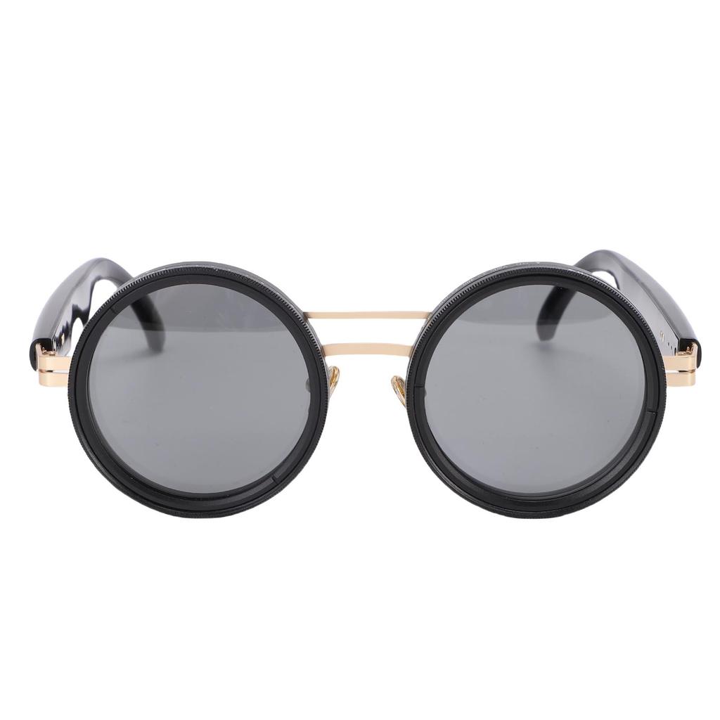 AI Smart Translation Glasses Grey Round Adjust Le Lens   Wireless 114 Language Translator Sunglasses