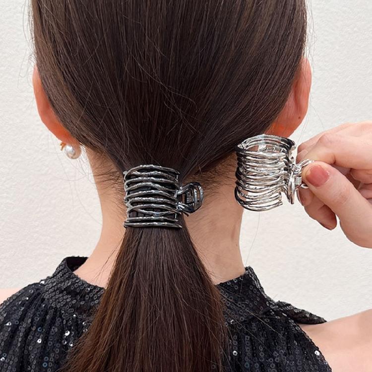 Elegant Metal Hair Claw Clip For Women Geometric Design Hairpin Hair Decoration Lightweight High Ponytail Accessories