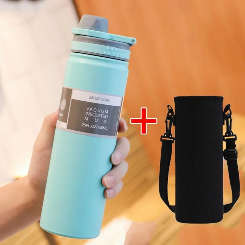 530ML/750ML Thermos Water Bottle Large Capacity Stainless Steel Vacuum Flask Mug Portable Outdoor Thermal Mug Sports Drinks Cup