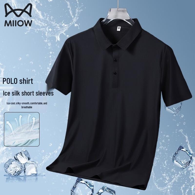 MiiOW Men s Ice Silk Polo Shirt 2XL