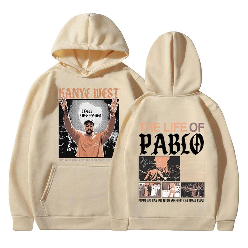 Rapper Kanye West Graphic Print Hoodies THE LIFE OF PABLO Hoodie Men Women Hip Hop Fashion Vintage Oversized Hooded Sweatshirts