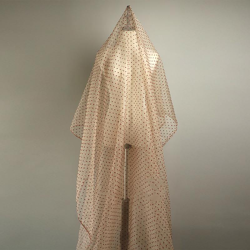 Seersucker Lace Fabric Black Polka Dot Tulle Fabric for Wedding Dress Bridal Veil Tutu Dress Baby Girls Puffy Clothing Sewing