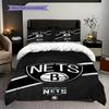Brooklyn Nets Basketball Legacy Bedding(1 * duvet cover + 2 * pillowcase, without core)Soft and comfortable Bedding set Christmas birthday gift