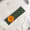 Dopamin Farbe Elastisches Kopfband Großer Knopf Yoga Haarband Modisches Polka Dot Stirnband Täglich