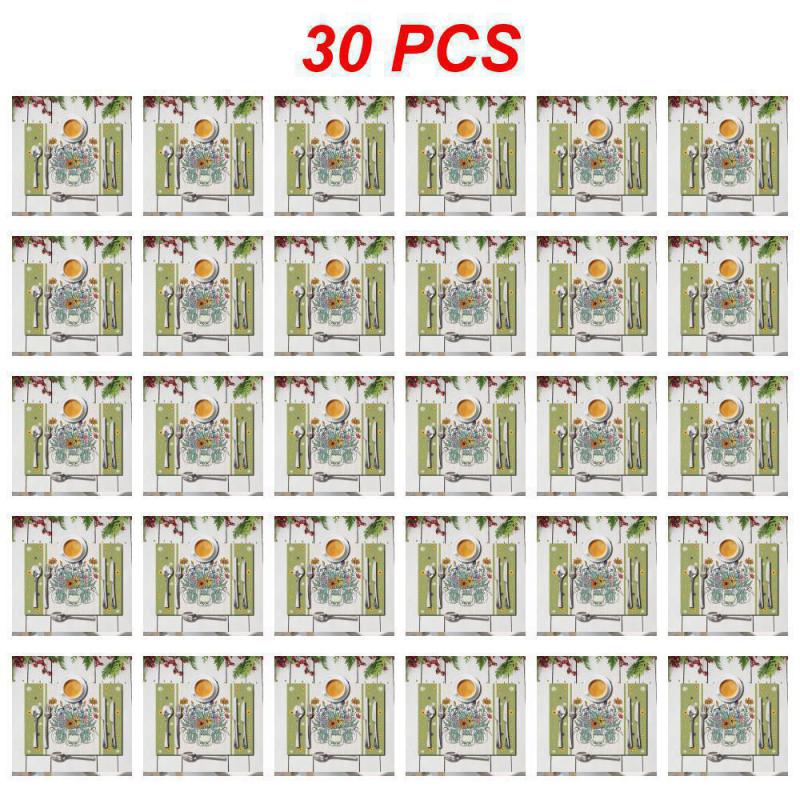 10~50PCS Printed Placemat Wear-resistant And Scratch-resistant Durable Cozy Kitchen Decoration Insulated Placemat Clear Pattern