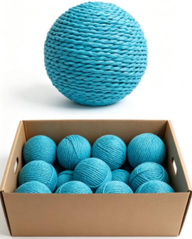 Oversized Sisal Woven Cat Toy Ball with Multi-color Options for Indoor Cats Molar Tossing Self Play