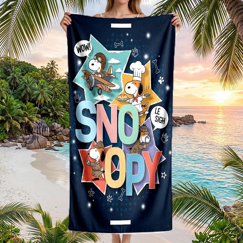 Large Beach Towel Quick Dry Absorbent Towel For Beach IndoorSnoopy Peanuts