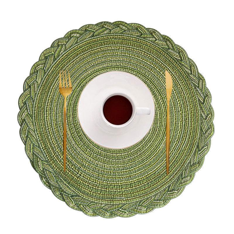 Ręcznie robione plecione podkładki i podstawki w stylu bawełnianym do izolacji termicznej