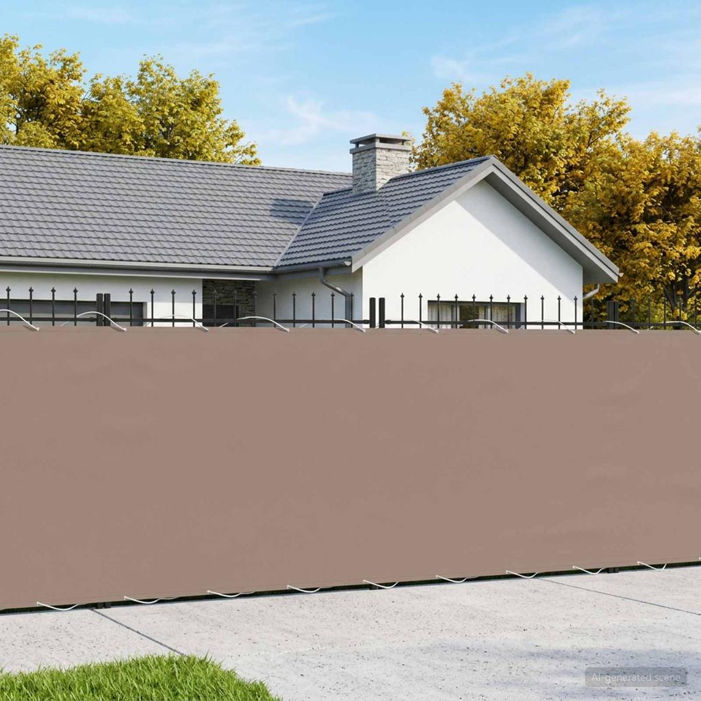 Balcony Privacy Screen 1.8 X 25 M Fabric with PU Coating Taupe
