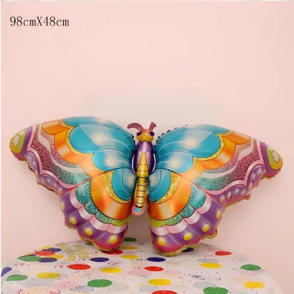 Pink Butterfly Birthday Decoration Balloon Set Tableware Cup Plate Napkin Gift Bags Backdrop Banner KeyChain Girl Party Supplies