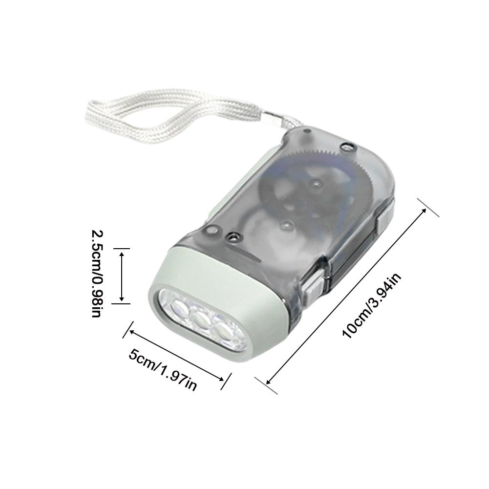 Practical camping flashlight Outdoor Press-Type Dynamo Emergency Flashlight (Hand Crank) Essential Outdoor Tools for Camping