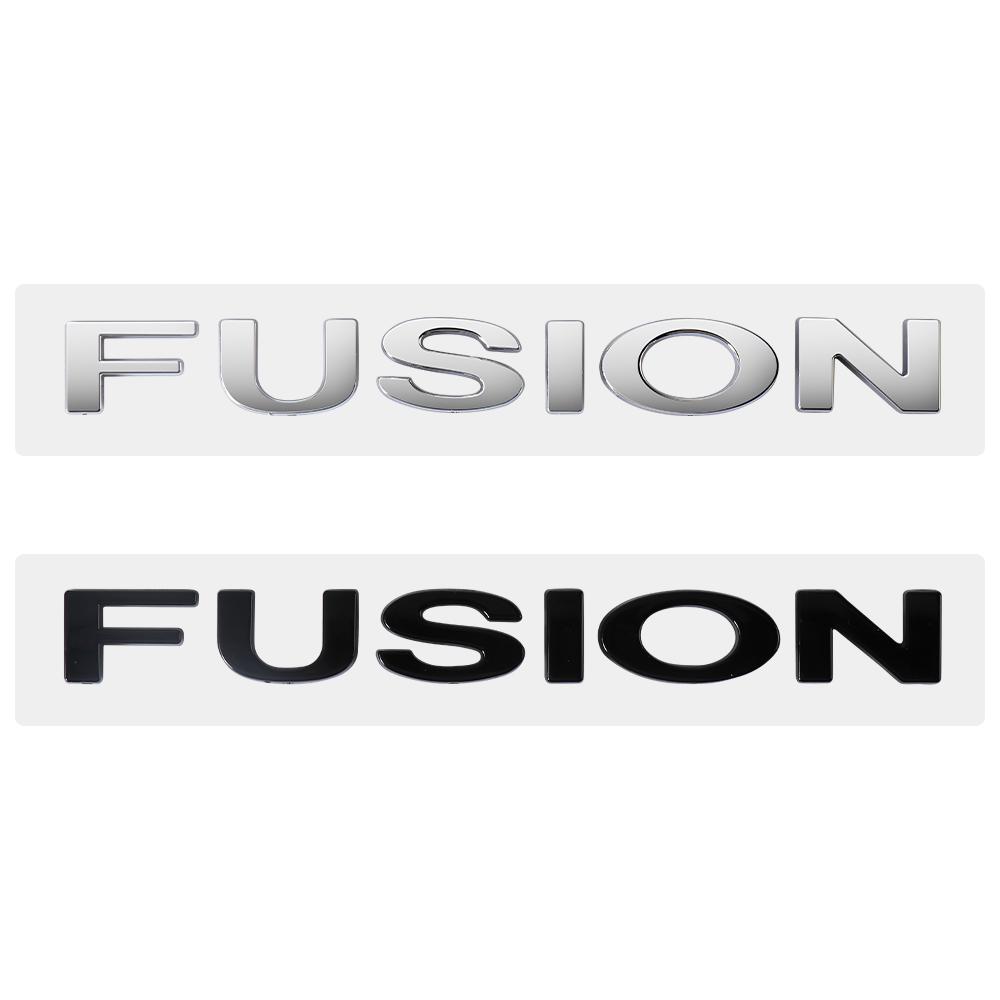 AAANX1 3D ABS Fusion Letters Car Body Rear Trunk Emblem Sticker For Ford Fusion Logo Focus MK2 MK4 Fiesta Ranger Mondeo Kuga ST Mustang