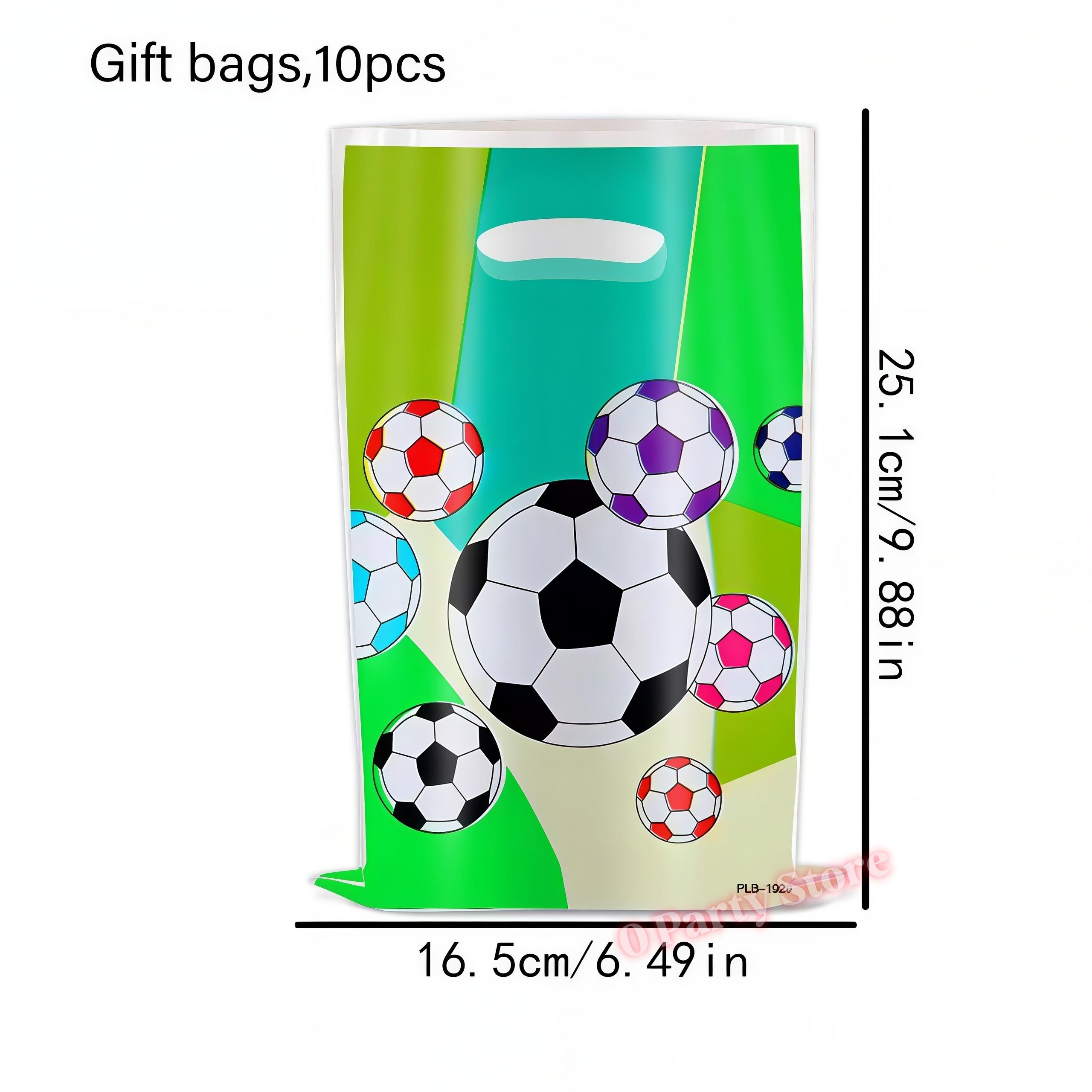

Football Party Gift Bags Soccer Candy Packaging Bag Handbag Kids Boys Soccer Birthday Party Decor Football Match Party Supplies 10PCS