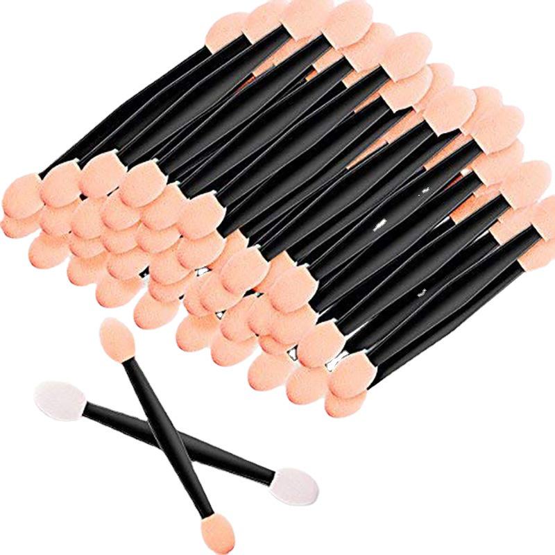 Double-ended Eyeshadow Applicator and Nail Art Blending Sponge, 50pcs, Sizes 7.5/6.5/5.5cm