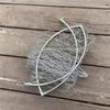 Nylon Folding Landing Net Head Stainless Steel Color Nylon Fishing Net  Outdoor Fish Catching