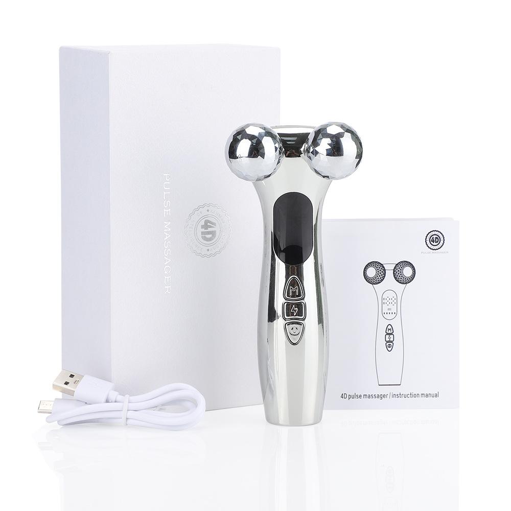 EMS Face Lift Device V-Face Slimmer Skin Tightening Double Chin Remover Eye Care Massage Beauty Roller 4D Roller Facial Massager