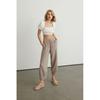 Women's Lace-Up Elastic Waist Linen Blend Jogging Trousers