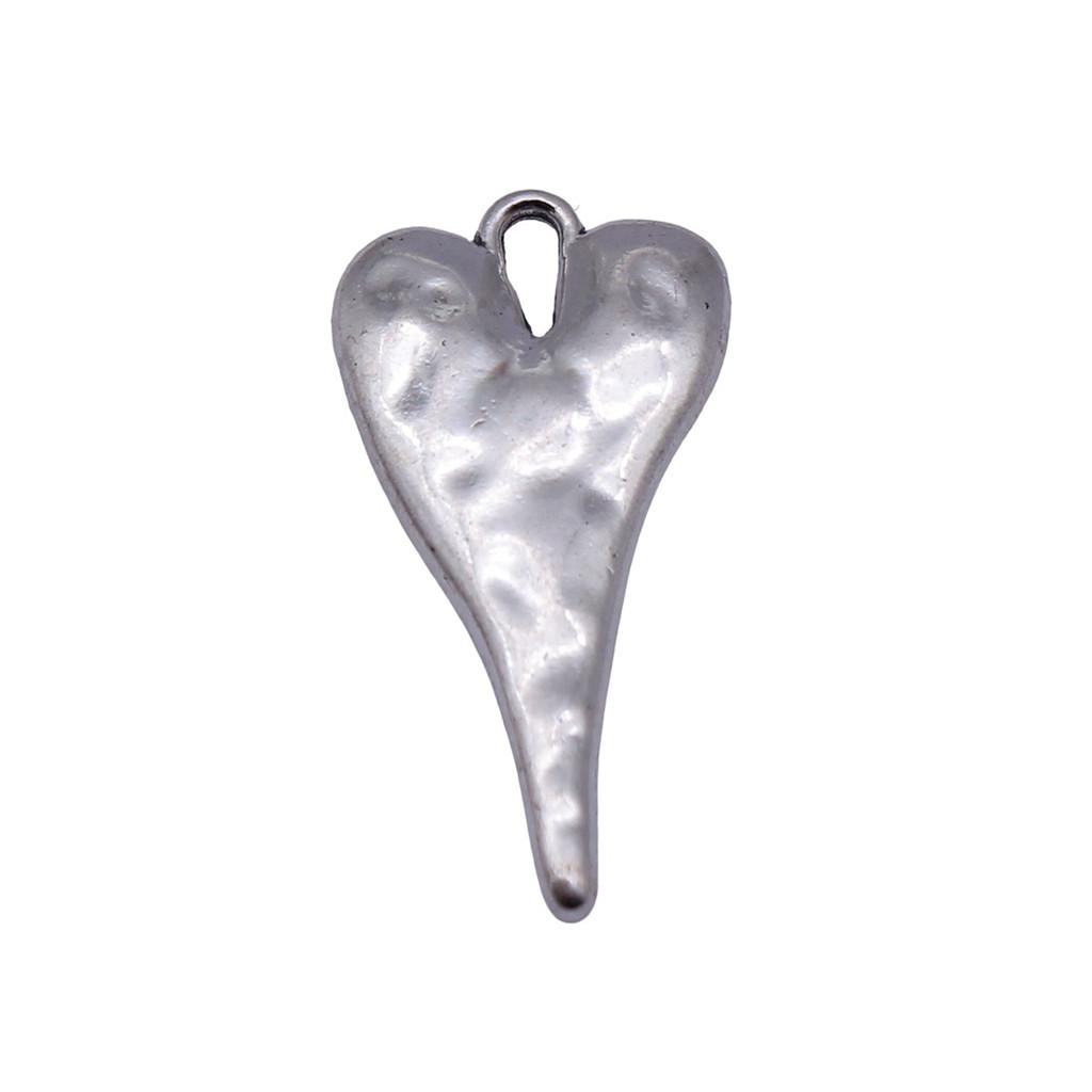 Filigree Heart Charms Antique Alloy Pendants For Vintage Floral Jewelry