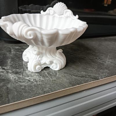 Exquisite 3D-gedruckte Muschel-Schmuckschale, Eleganter Schreibtisch-Organizer für Zuhause, Schminktisch, Eingangsbereich-Dekoration, Minimalistisches Wohnaccessoire