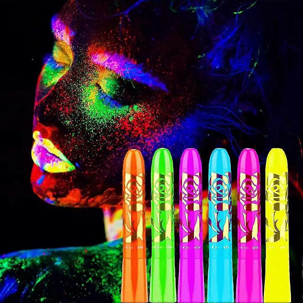 6 PCS Festival Face Paint Luminous Body Painting Professional Face Paint