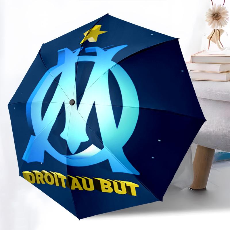 Blue Star Football Emblem Folding umbrella Suitable for all seasons travel Sun umbrella printing outdoor