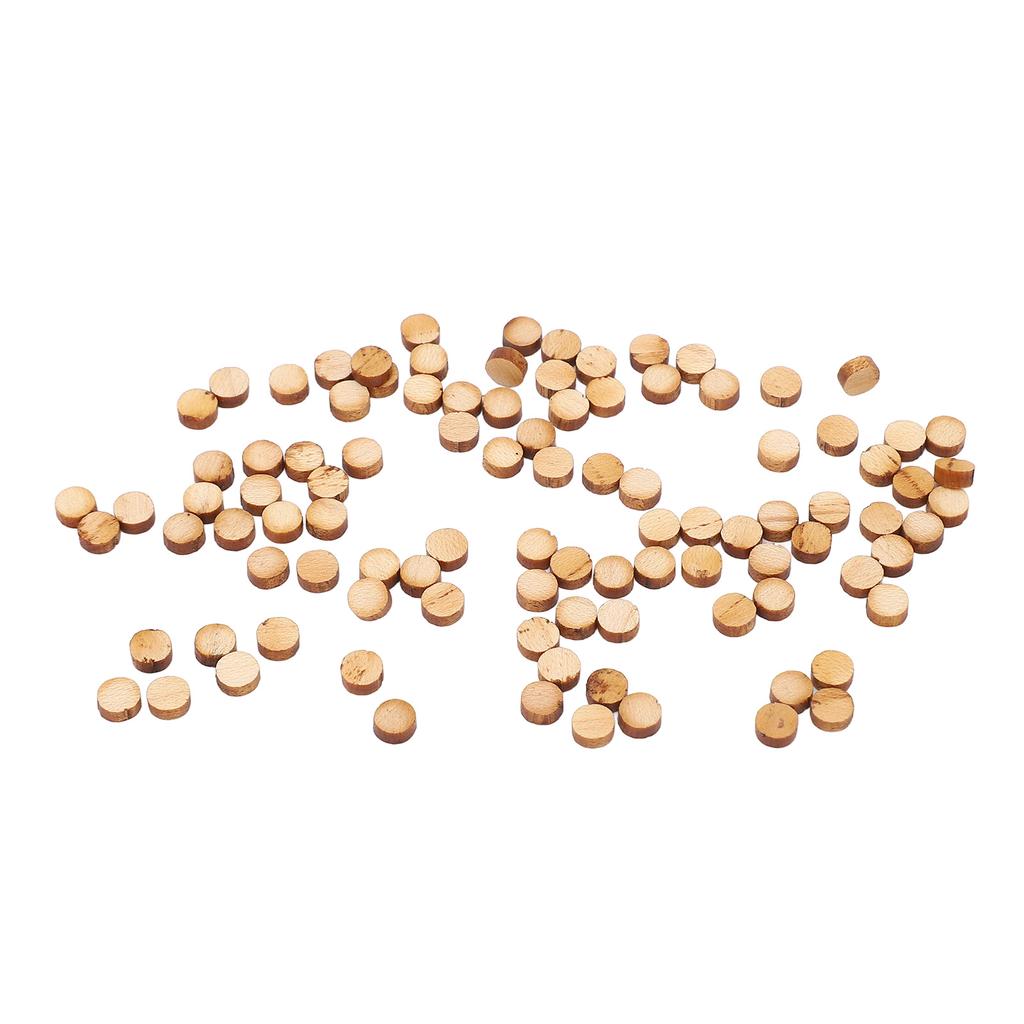 100Pcs Guitar Fretboard Dots Maple Wood Round Inlay Fingerboard Dot Markers for Mandolin Ukulele 5mm