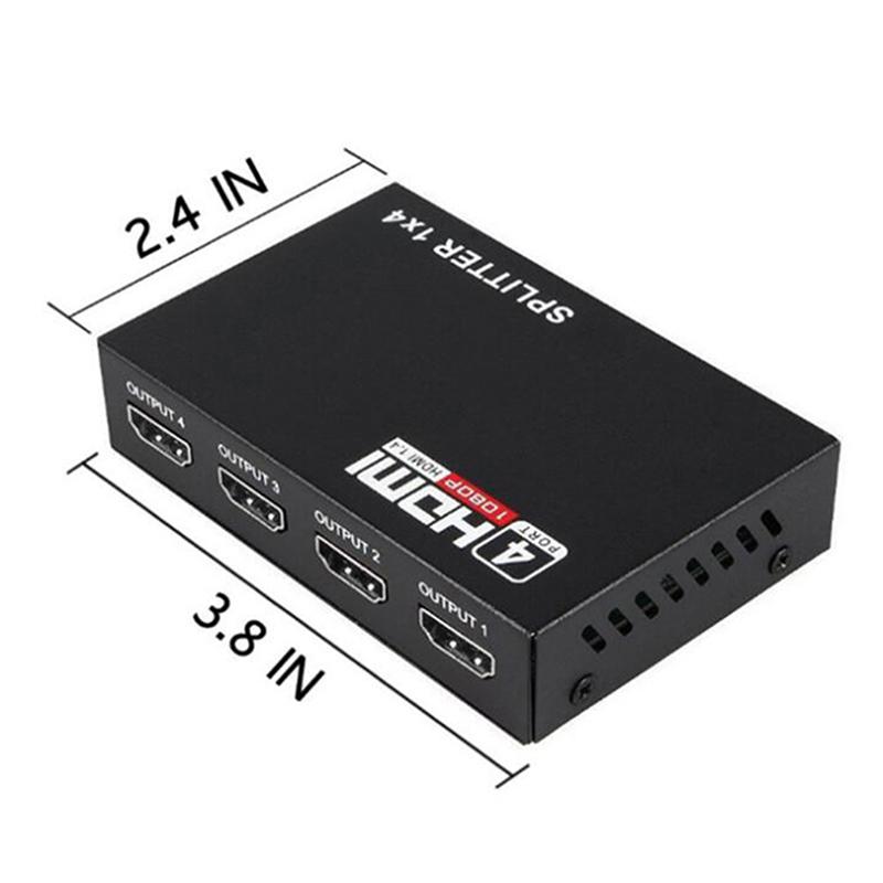 1 X 4 Hdmi Splitter Converter 1 In 4 Out Hdmi 1.4 Splitter Amplifier Display