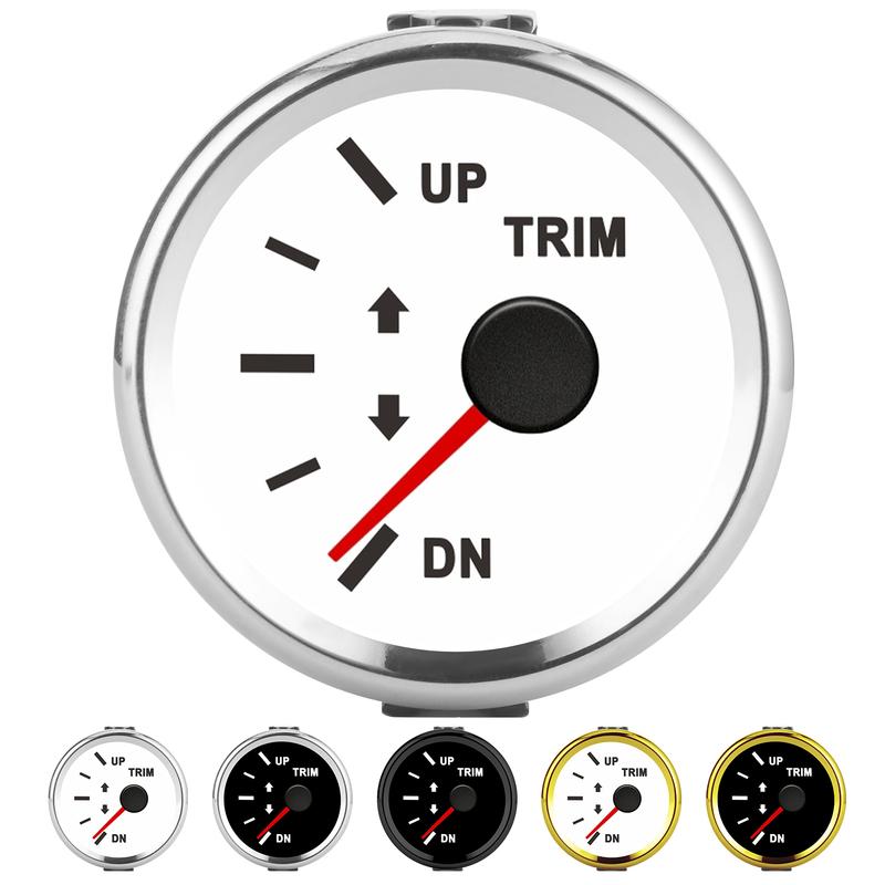 Balance Gauge Meter Boat Trim Balance Gauge Meter IP67 Waterproof with Red Backlight 52mm Ship Yacht Marine Yacht Trim Gauge