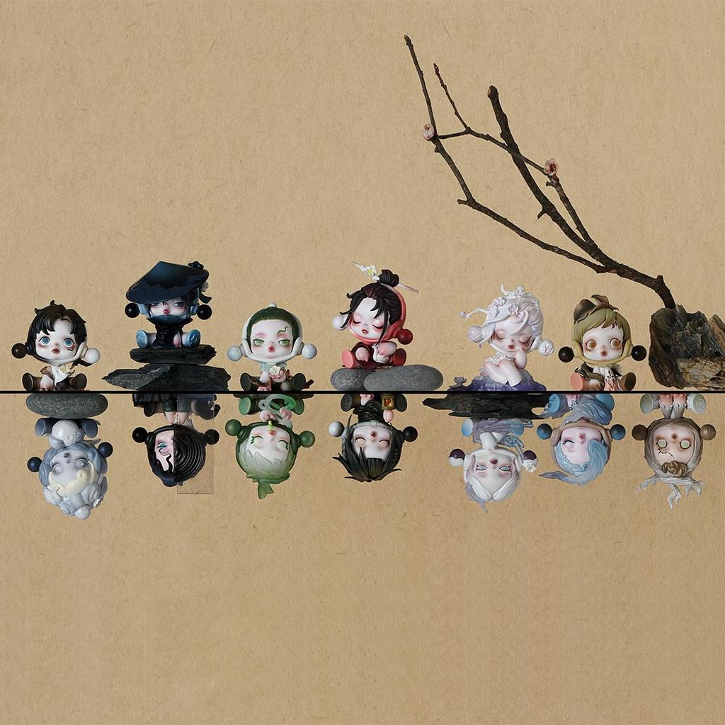 POP MART SKULLPANDA The Ink Plum Blossom Series Box 12 Pop Mart Gacha Gacha Blind Box Figure Plastic Model Premium Toy PVC Soft Vinyl Original