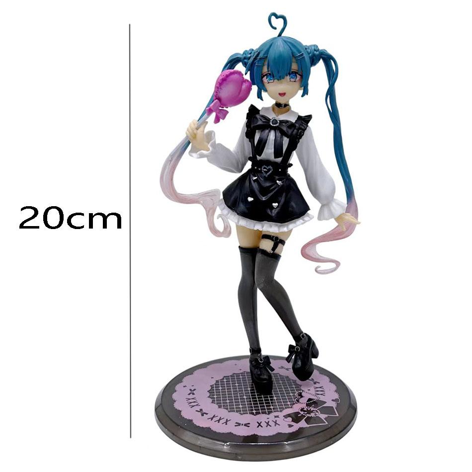 New Hatsune Miku Anime Figure Wonderland Pvc Model Action Toy Thumbelina Ver. Desktop Decoration Dolls Ornaments Collection Gif