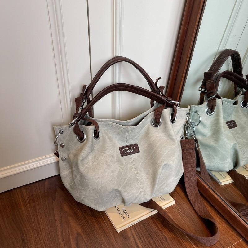 Retro Casual Handbag Stylish Tote Bag Color-blocked Zipper Shoulder Bag Class Commuting Crossbody Bag High-quality Pu Travel Bag