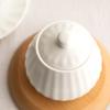 Kreative weiße geprägte Zuckerdose mit Deckel Bone China Kaffee Tee Dose Küchen Lebensmittel Vorratsbehälter Vorratsglas/-dose Heimdeko