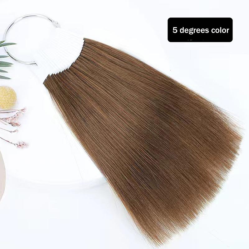 30Pcs 23Cm Real Human Hair Color Rings Swatches For Human Hair Extensions Salon Tools Hair Dyeing Sample Chart Dyeing Practice