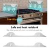 2PCS Stainless Steel Stove Counter Gaps Cover Heat Resistant Stove Gaps Guards Range Trim Kit for Kitchen Silver