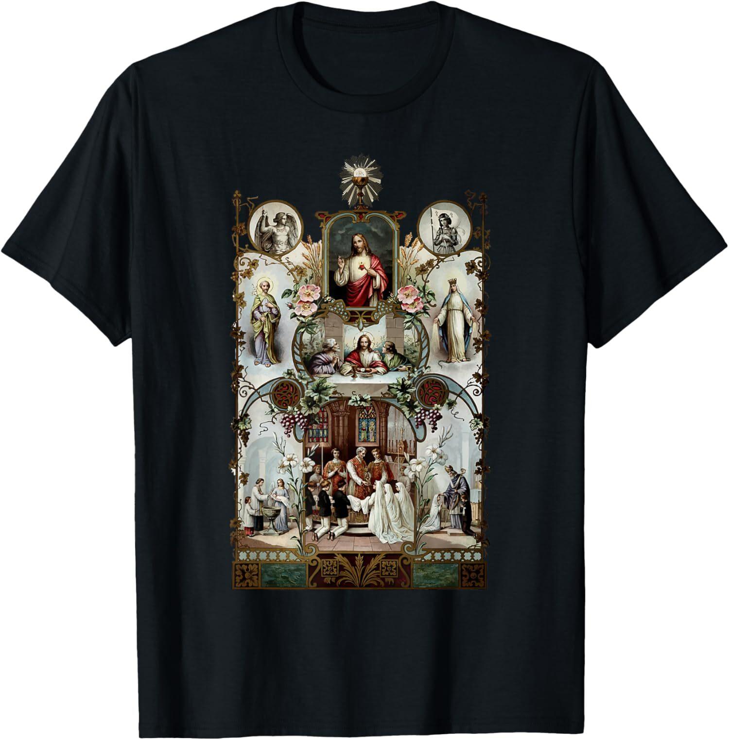 NEW Catholic 1st Holy Communion Traditional Latin Mass Tee T-Shirt S-4XL S
