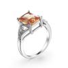 Gold-Plated Colorful Crystal Ring with Diamonds and Tourmaline Zircon Accents