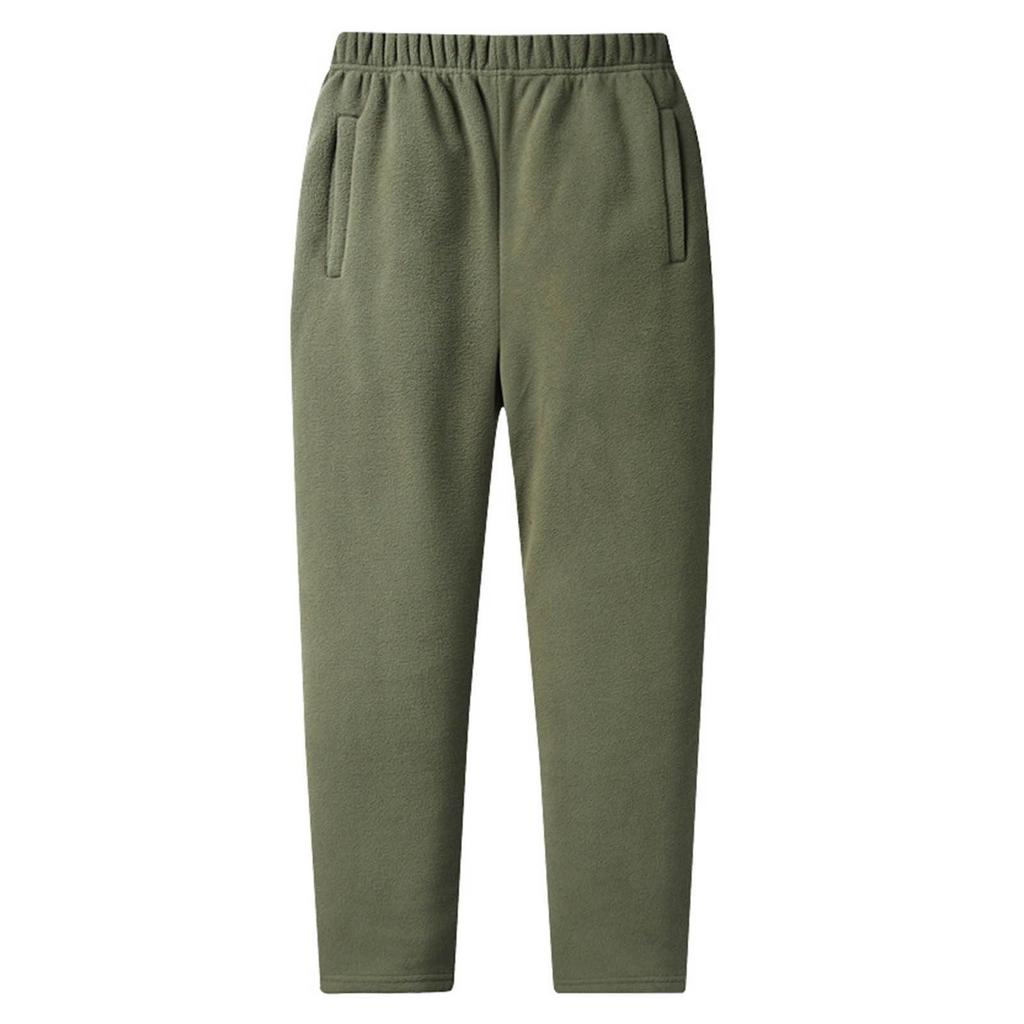 Mens Casual Loose Solid Color Warm Fleece Sweatpants And Fleece Pants