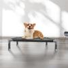 Pet Summer Hammock Cat Puppy and Dogs with Stand Comfortable Cloth Camp-bed Nest Napping Bed for Small Pet