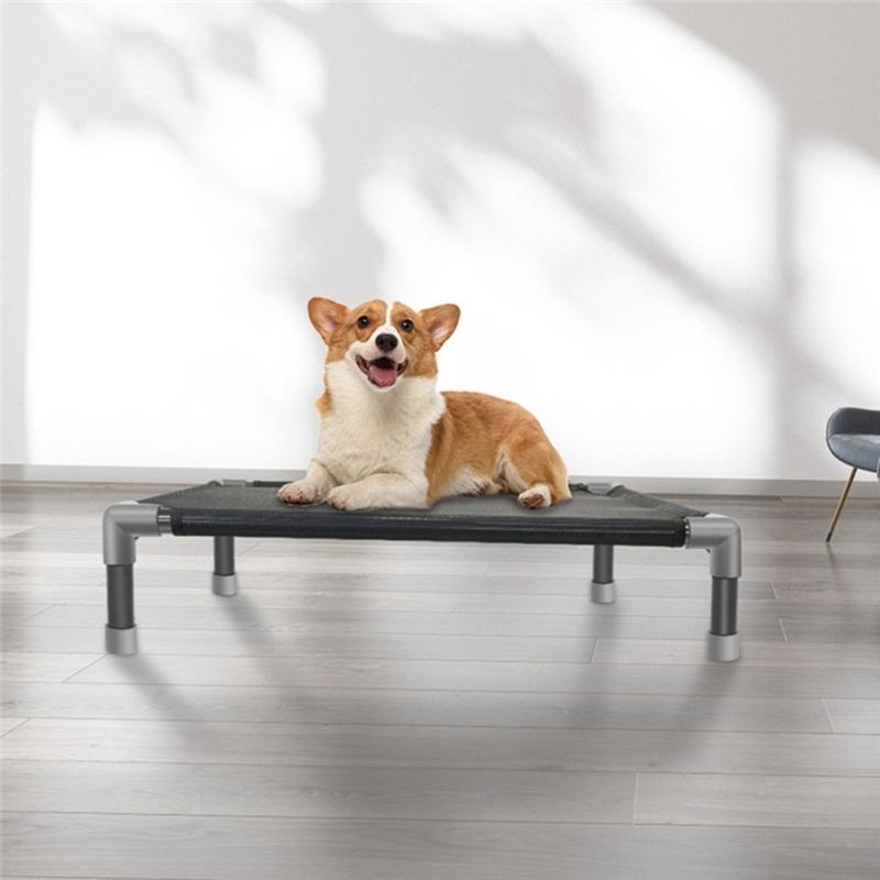 Pet Summer Hammock Cat Puppy and Dogs with Stand Comfortable Cloth Camp-bed Nest Napping Bed for Small Pet