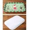 Christmas Decor Tinplate Disc Wine Fruit Candy Plate Food Storage Tray for Home Kitchen