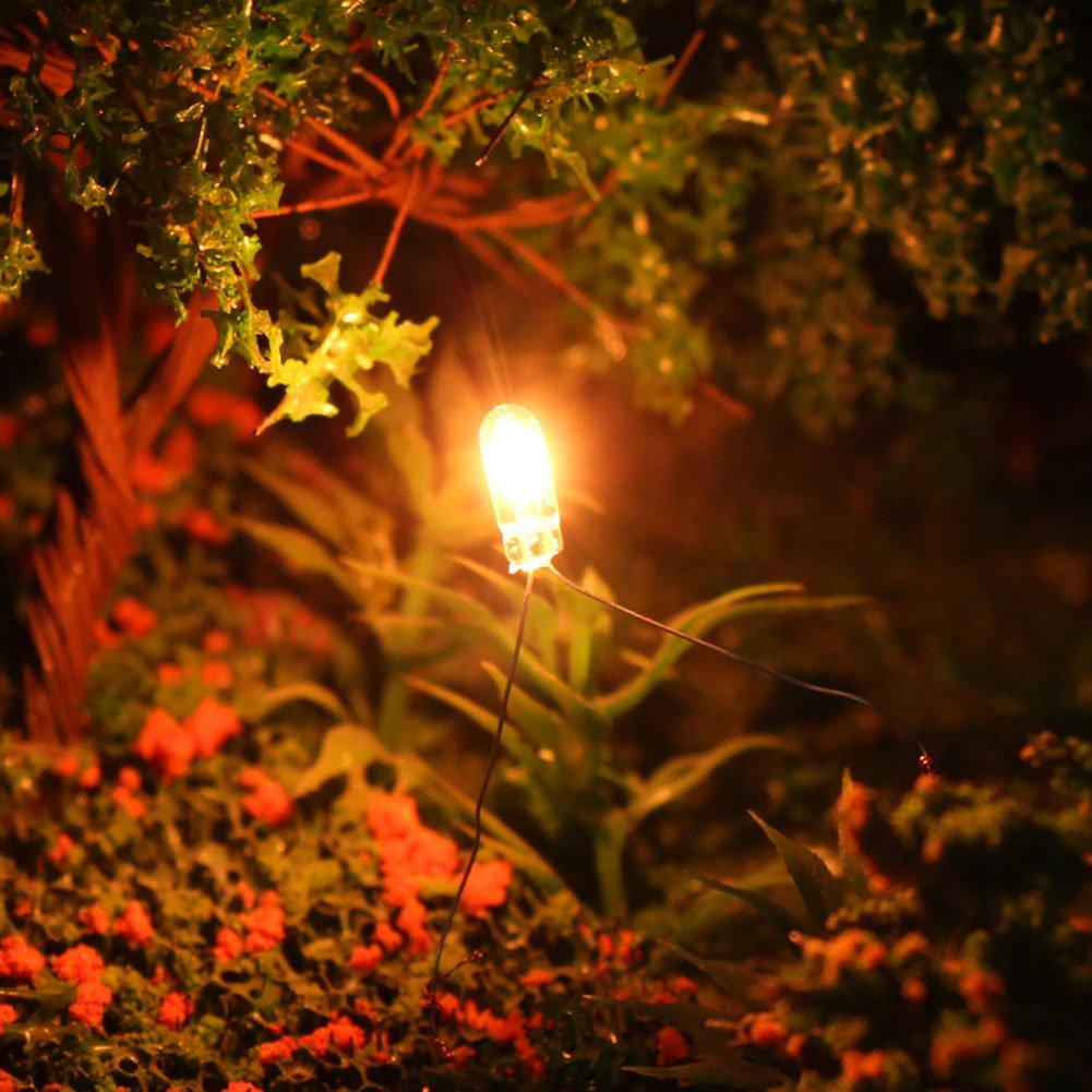 Pack of 100 3mm 12V Clear Wheat for Diorama Model and More Bulbs, Compact, Lighting, Trains, Railways, Buildings, (MP02W-100JP)