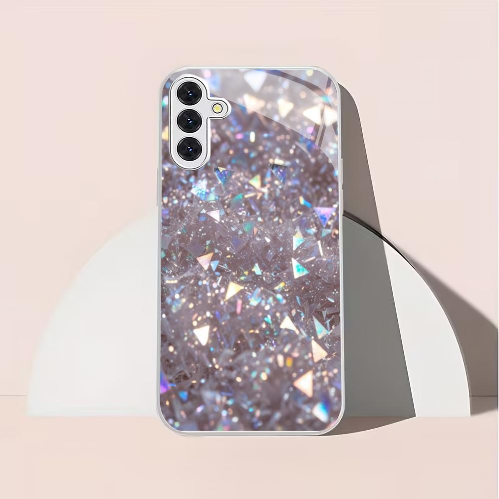 Creative design pattern glass phone case suitable for Samsung Galaxy S26 S25 S24 S23 S22 S20 FE/Ultra/Plus shockproof back cover