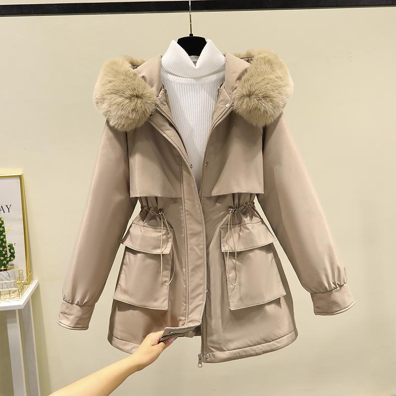 Down Cotton-padded Jacket for Women in Winter, New Style, Loose, Slimming, Live-in, Removable Liner, Cotton-padded Jacket
