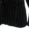 Emporio Armani Made In Italy Striped Pattern Velor Tailored Jacket 40 Women Used