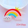 10 Stück Neue Niedliche Transparente Cartoon Regenbogen Serie PVC Flexibler Kleber Flache Rückseite DIY Scrapbook Verzierung Handy Basteldekoration