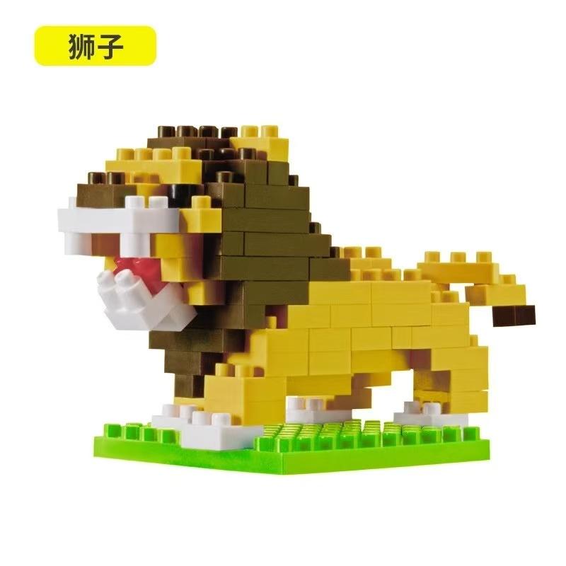 Mini Animals Micro Particle Building Blocks Diamond Bricks Cat Dog Parrot Corgi Flamingo Models Assembly Toys For Kids Children