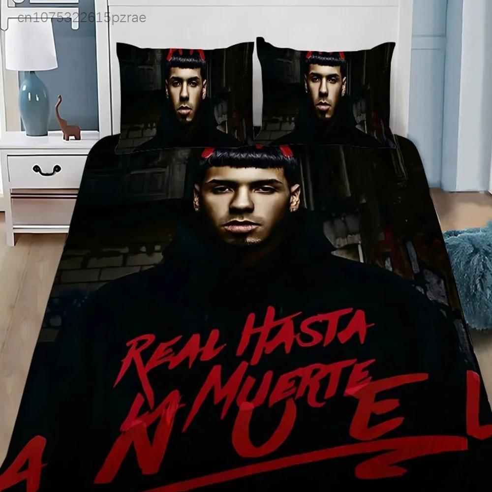 Duvet Cover Anuel AA 3D Exquisite Hasta La Muerte Digital Printing Bedding Set Comforter Bed Youth Home Decor Kids Boys Gift