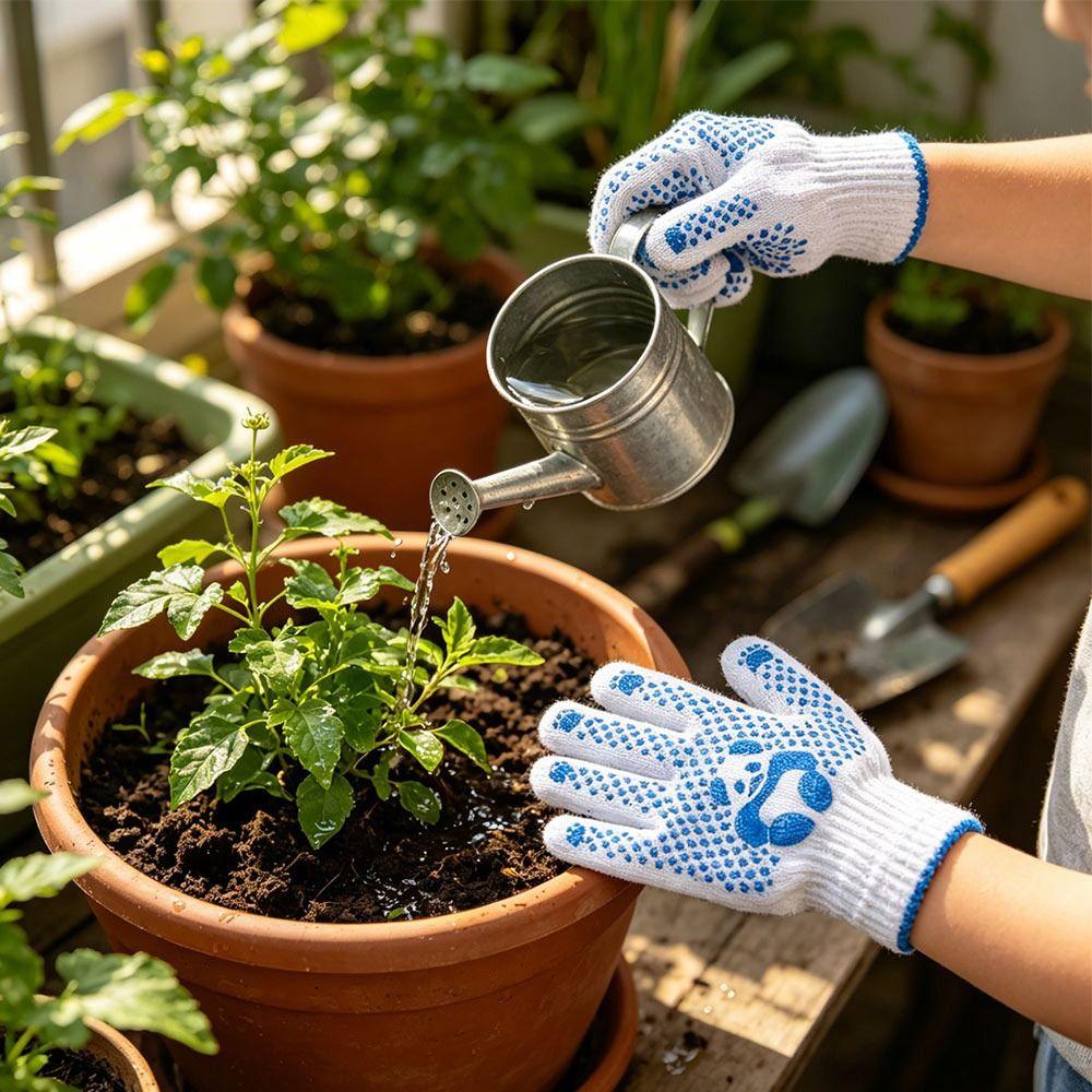 1/2/4Pairs Anti Skid Kids Gardening Gloves Hand Protection Mittens Household Cleaning