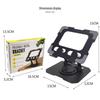 Rotatable Metal Phone & Tablet Stand: Foldable, Universal Design with Hollow Heat Dissipation for Home or Office.