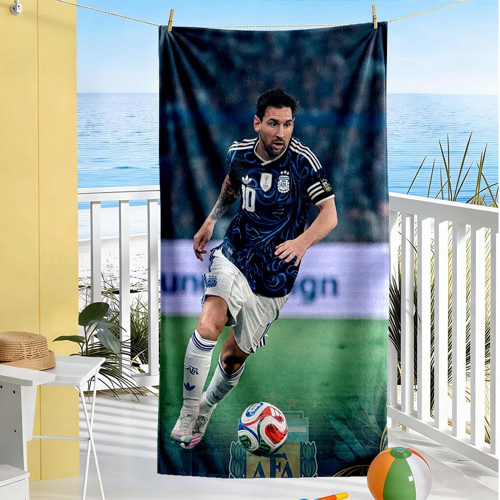 Messi Beach Towel Super Soft & Absorbent Comfortable Lightweight Suitable for Swimming, Gym, Camping, Yoga Vacation